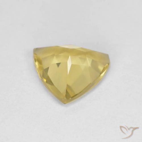 Berillo Giallo chiaro naturale da 1.19 ct, Taglio trillion, VS