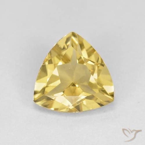 1.50ct Naturale Giallo chiaro Berillo, Taglio trillion, VS
