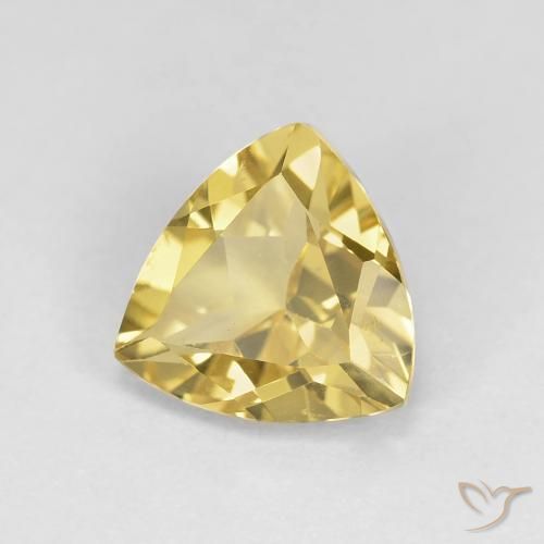 Berillo Giallo chiaro naturale da 1.50 ct, Taglio trillion, VS
