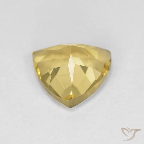 Berillo Giallo chiaro naturale da 1.50 ct, Taglio trillion, VS