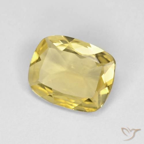 Berillo Giallo chiaro naturale da 1.49 ct, Cuscino, VVS