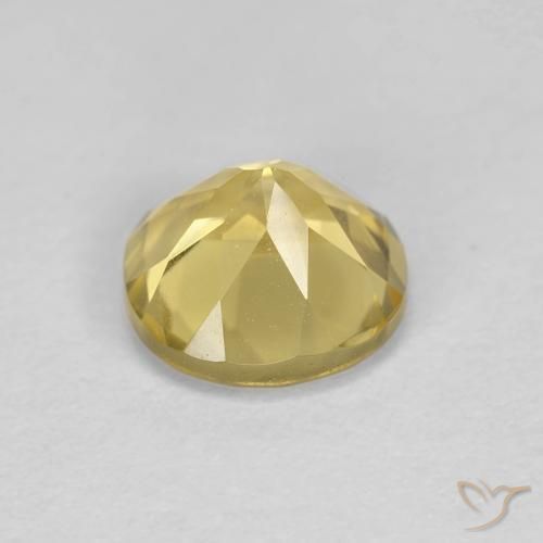 Berillo Giallo dorato chiaro naturale da 1.31 ct, Rotondo, VVS
