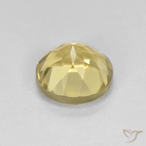 Berillo Giallo dorato chiaro naturale da 1.46 ct, Rotondo, VVS