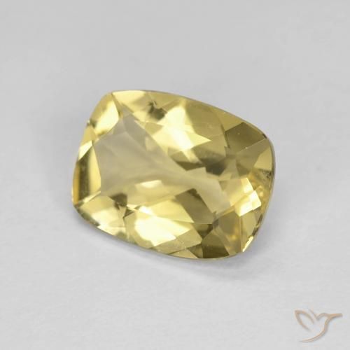 Berillo Giallo Digione molto chiaro naturale da 1.59 ct, Cuscino, VVS