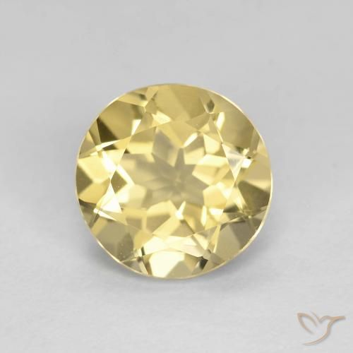 Berillo Oro chiaro naturale da 1.93 ct, Rotondo, VVS
