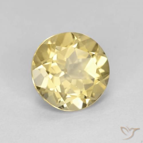 Berillo Oro chiaro naturale da 1.93 ct, Rotondo, VVS
