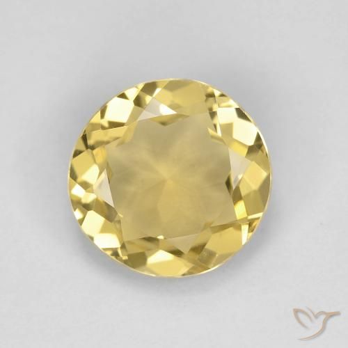 2.35ct Naturale Giallo dorato chiaro Berillo, Rotondo, VVS