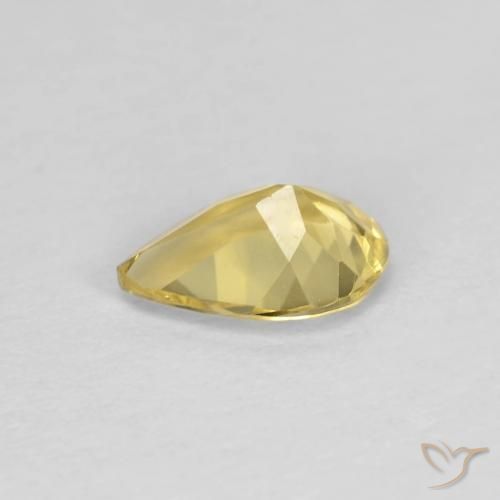 Berillo Oro chiaro naturale da 0.81 ct, Forma a pera, VVS