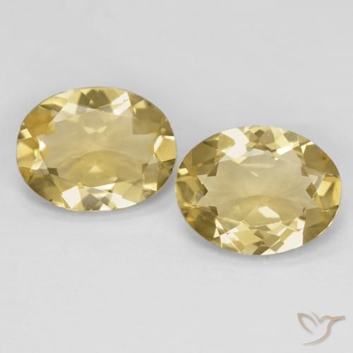 3.63ctw Naturale Giallo medio Berillo, Ovale, VVS