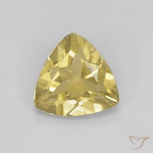 1.50ct Naturale Giallo caldo Berillo, Taglio trillion, VS