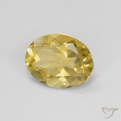 Berillo Giallo terroso naturale da 1.54 ct, Ovale, VS