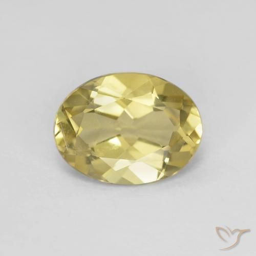 1.33ct Naturale Giallo dorato chiaro Berillo, Ovale, VS