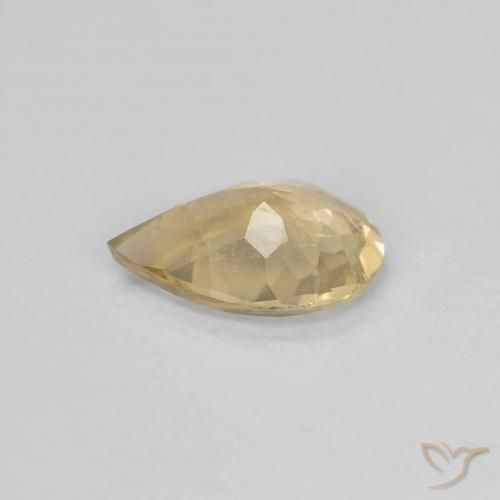 Berillo Dorato naturale da 0.54 ct, Forma a pera, VS