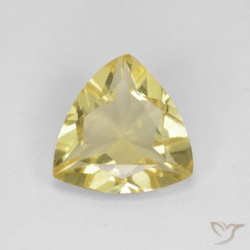 1.20ct Naturale Giallo chiaro Berillo, Taglio trillion, VVS-VS