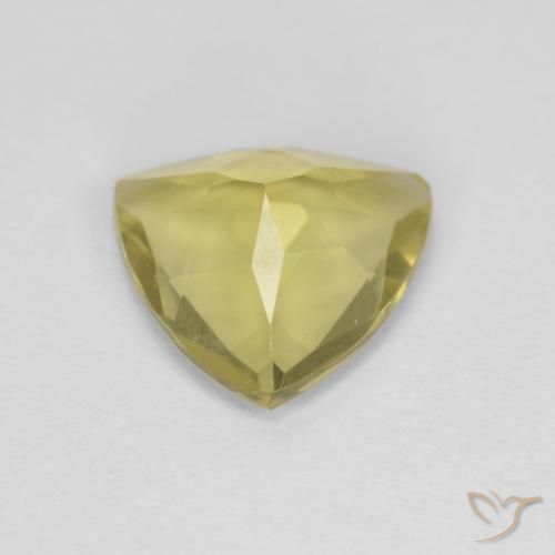Berillo Giallo medio naturale da 1.25 ct, Taglio trillion, VVS-VS