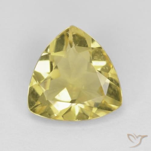 1.73ct Naturale Oro chiaro Berillo, Taglio trillion, VVS-VS