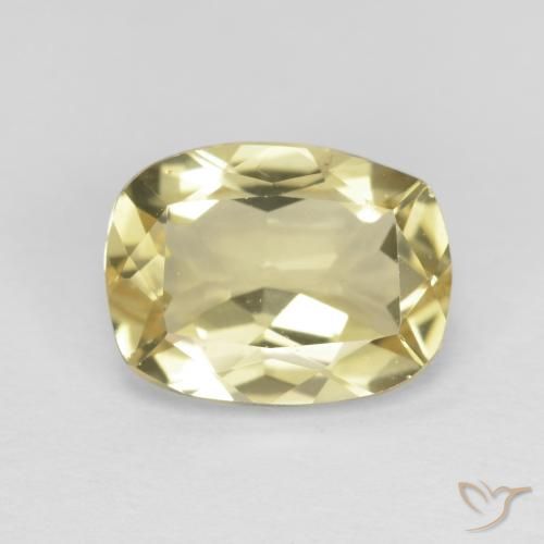 1.62ct Naturale Giallo pallido Berillo, Cuscino, VVS-VS