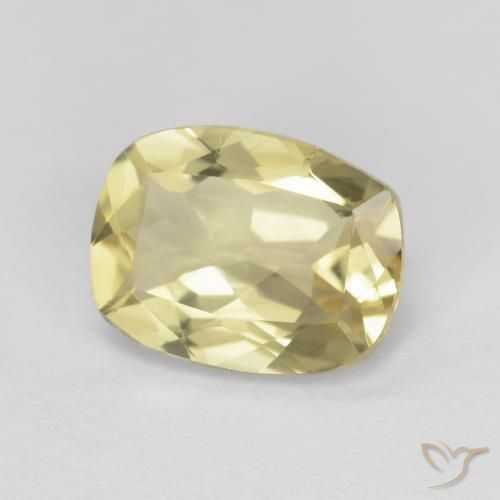 Berillo Giallo pallido naturale da 1.62 ct, Cuscino, VVS-VS