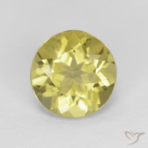 1.93ct Naturale Giallo medio Berillo, Rotondo, VVS-VS