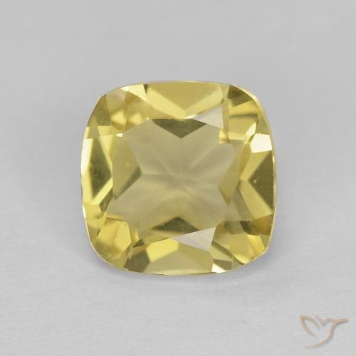 1.36ct Naturale Giallo calabrone chiaro Berillo, Cuscino, VVS