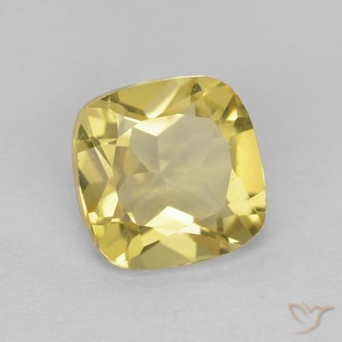 Berillo Giallo calabrone chiaro naturale da 1.36 ct, Cuscino, VVS