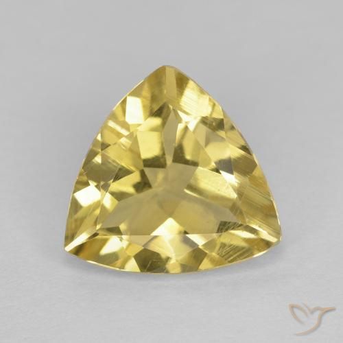 1.86ct Naturale Giallo dorato chiaro Berillo, Taglio trillion, VVS