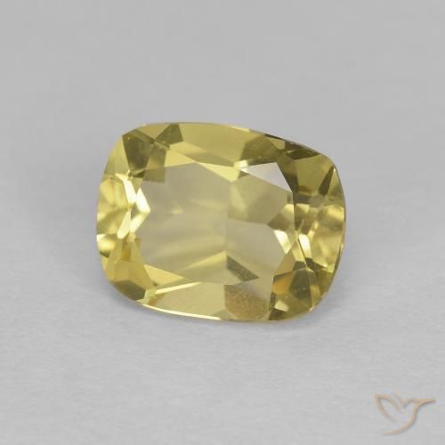 Berillo Giallo chiaro naturale da 1.22 ct, Cuscino, VVS