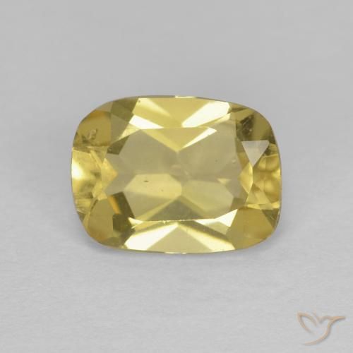 1.30ct Naturale Giallo dorato chiaro Berillo, Cuscino, VVS