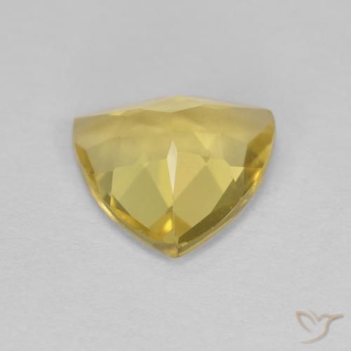 Berillo Giallo medio naturale da 1.18 ct, Taglio trillion, VVS