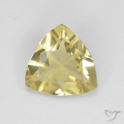 1.09ct Naturale Giallo terroso Berillo, Taglio trillion, VVS