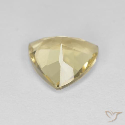 Berillo Giallo pallido naturale da 1.83 ct, Taglio trillion, VVS