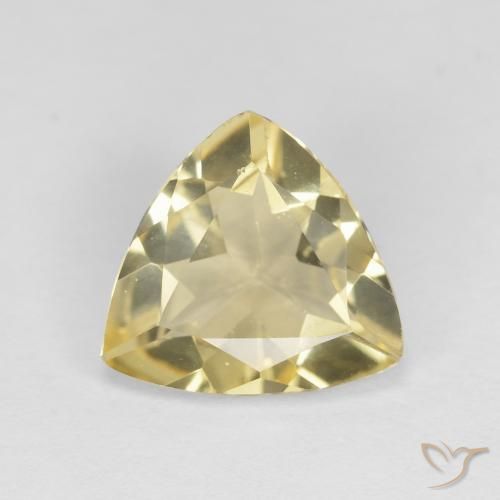 1.59ct Naturale Giallo Toscana Berillo, Taglio trillion, VVS