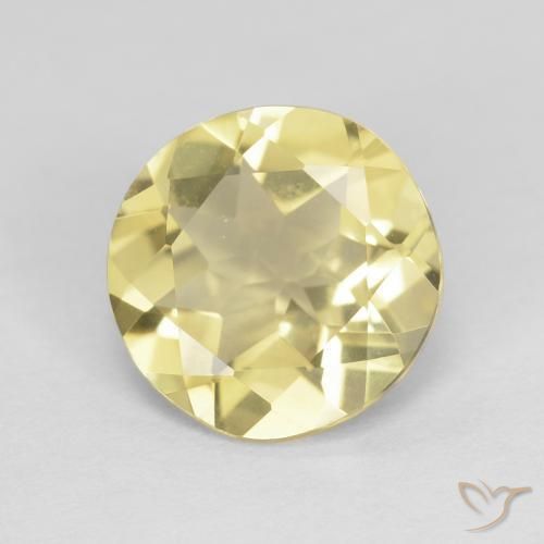 Berillo Giallo dorato naturale da 1.69 ct, Rotondo, VVS-VS