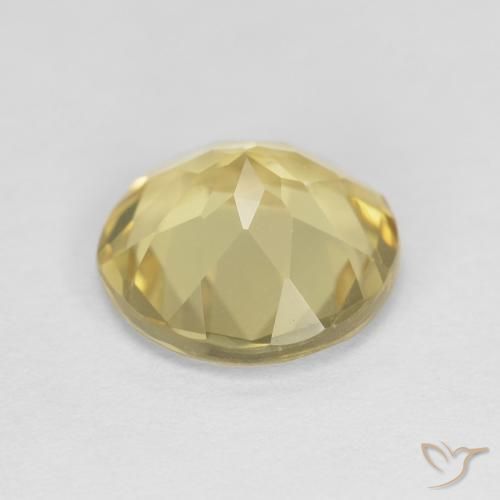 Berillo Giallo dorato naturale da 1.69 ct, Rotondo, VVS-VS