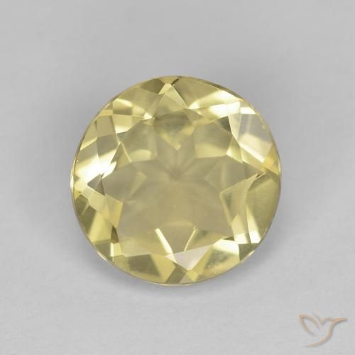 1.45ct Naturale Giallo dorato Berillo, Rotondo, VVS-VS