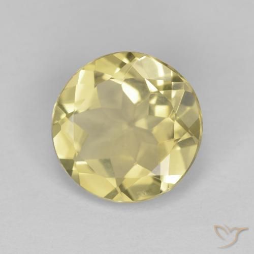 Berillo Giallo dorato naturale da 1.45 ct, Rotondo, VVS-VS