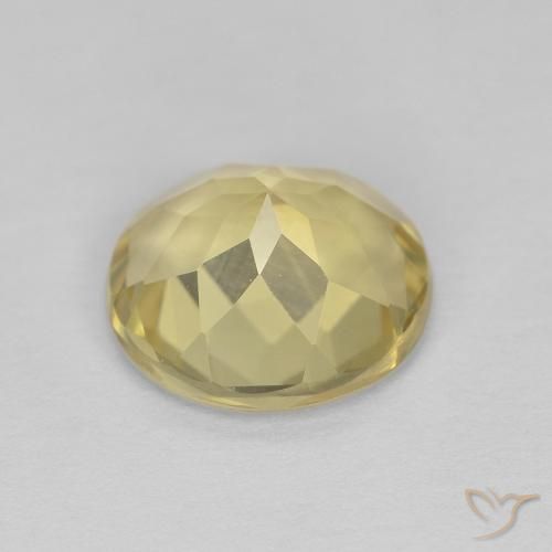 Berillo Giallo dorato naturale da 1.45 ct, Rotondo, VVS-VS