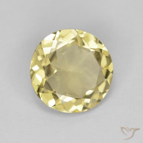 Berillo Giallo dorato naturale da 2.07 ct, Rotondo, VVS-VS
