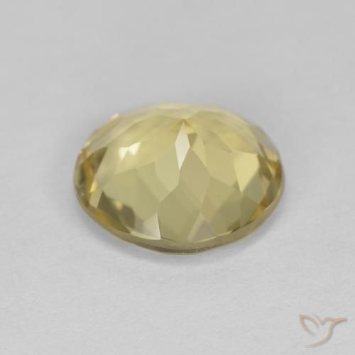 Berillo Giallo dorato naturale da 2.07 ct, Rotondo, VVS-VS