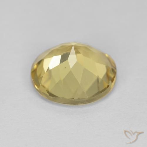 Berillo Giallo medio naturale da 2.20 ct, Rotondo, VVS-VS