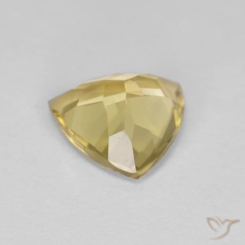 Berillo Giallo pallido naturale da 1.83 ct, Taglio trillion, VVS