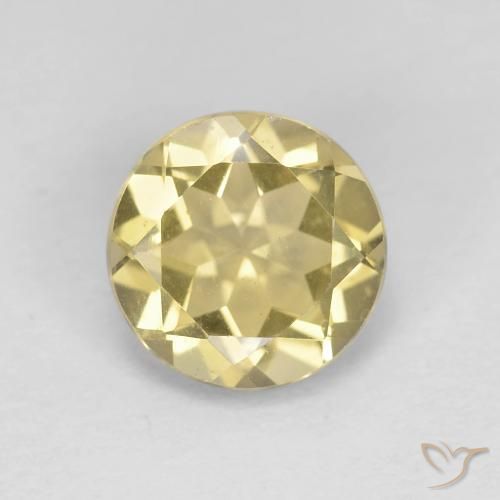 1.74ct Naturale Giallo terroso Berillo, Rotondo, VS