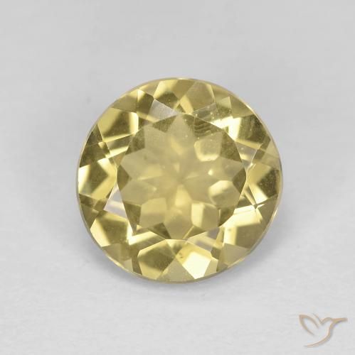 1.87ct Naturale Giallo medio Berillo, Rotondo, VS