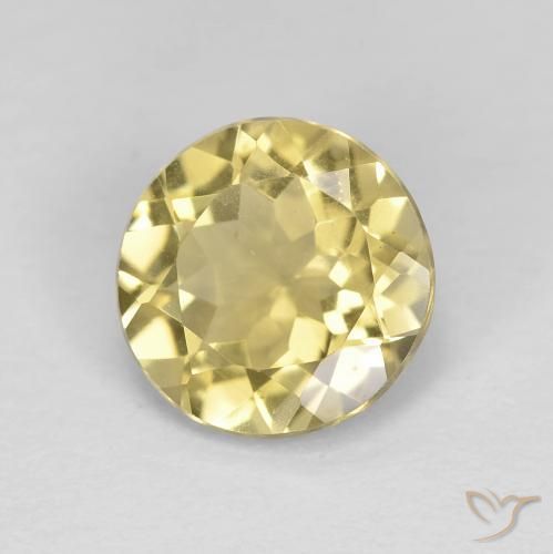 Berillo Giallo medio naturale da 1.87 ct, Rotondo, VS