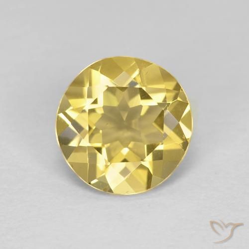 1.71ct Naturale Giallo miele chiaro Berillo, Rotondo, VS
