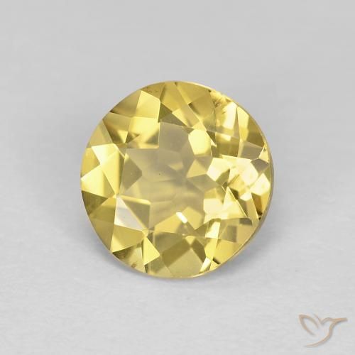 Berillo Giallo miele chiaro naturale da 1.71 ct, Rotondo, VS