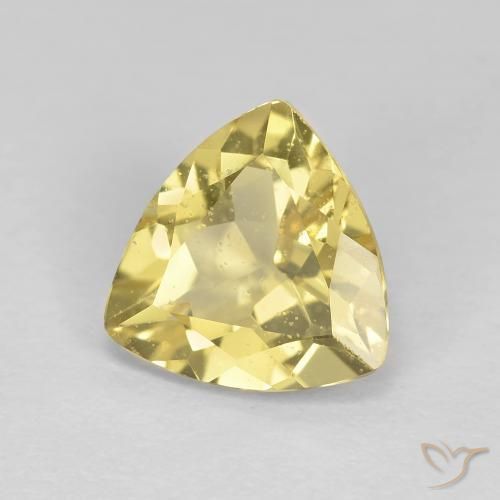Berillo Giallo chiaro naturale da 2.12 ct, Taglio trillion, VS