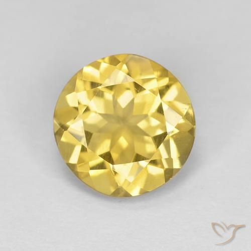 1.59ct Naturale Giallo miele Berillo, Rotondo, VS