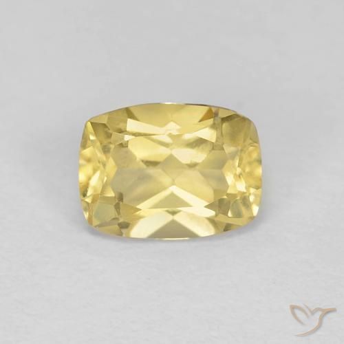 0.90ct Naturale Giallo terroso chiaro Berillo, Cuscino, VS