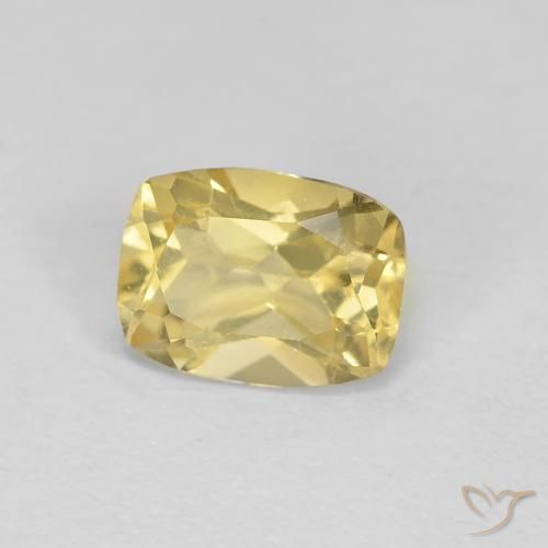 Berillo Giallo terroso chiaro naturale da 0.90 ct, Cuscino, VS